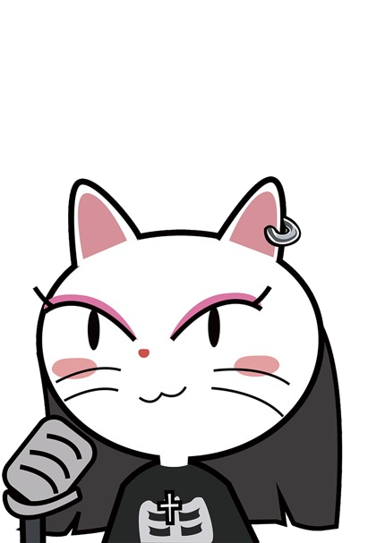 Rockitten punk cat mascot